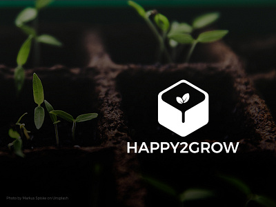 Happy to Grow branding gardening grow logo urban wooden grow bed
