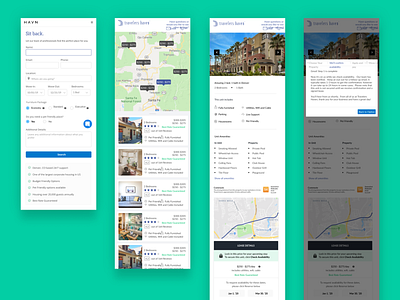 Short Term Housing booking mobile site ui