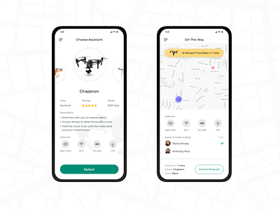 Drone technology for safety mobile app design ui ux