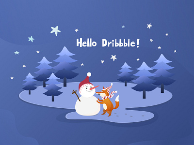 Hello Dribbble 插图 设计