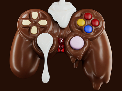 Chocolate Controller 3d animation artdirection branding design illustration motion graphics