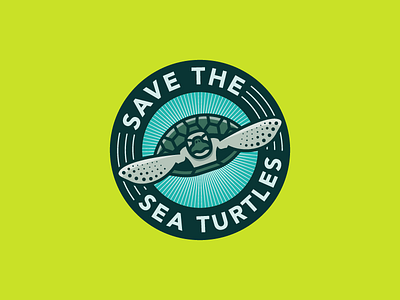 Save the Sea Turtles animals eco friendly green illustration mark ocean pin rebound recycle sea turtle wildlife