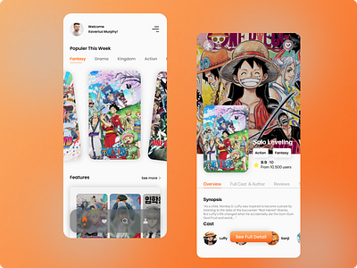 Manga App anime app branding cartoon design graphic design icon manga manga app mobile app ui uiux ux vector webtoon