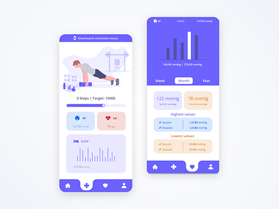 Health App Design adobe xd app app design clean design design figma fitness graphic design health health app health app design illustration logo mobile app strong ui user interface website website design