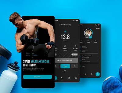 Fitness App fitness fitnessapp fitterself gym health ui
