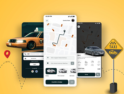 Taxi Booking App branding graphic design illustration taxiapp taxibooking