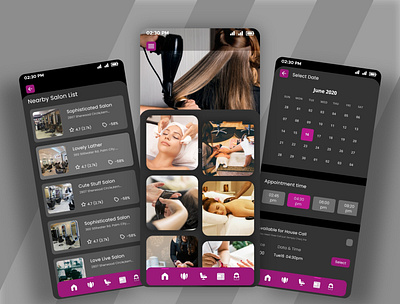 Beauty Service App animation app beautyservices design graphic design illustration salonservices spaapp ui ux