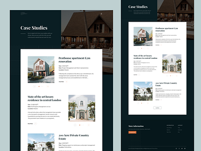 Exploration - Case Studies case studies clean design landing page management minimalistic property simple ui website
