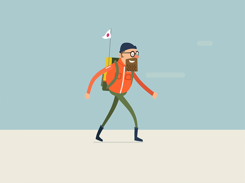 Hello dribbble!! firstshot gif illustration motion walking