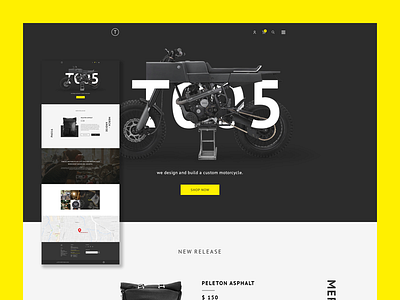 Thrive Motorcycle - Redesign concept of homepage ecommerce motorcycle profile website