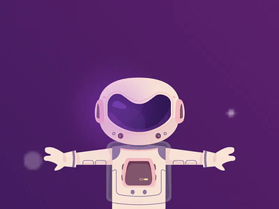 Dream space animation 2d astronout children dream film illustration motion space video violet