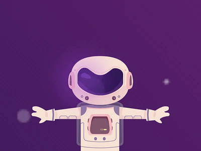 Dream space animation 2d astronout children dream film illustration motion space video violet