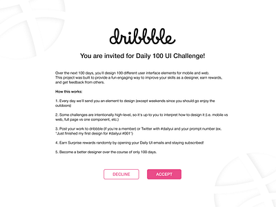 Pending Invitation for DailyUI challenge