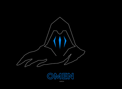 Omen From Valorant design illustration logo poster vector