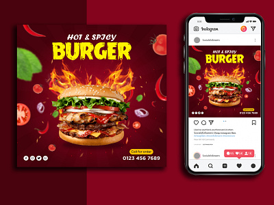 BURGER SOCIAL MEDIA POST / BANNER DESIGN