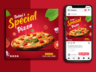 Pizza Social Media Post/Banner Design