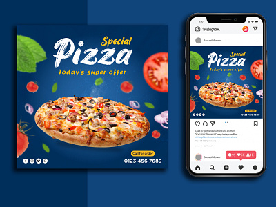 Pizza Social Media Post/Banner Design