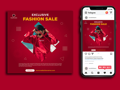 CLOTH FASHION SOCIAL MEDIA POST / BANNER DESIGN