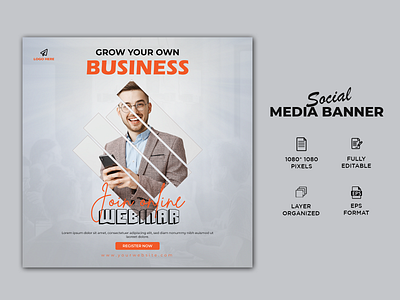 CORPORATE SOCIAL MEDIA POST / BANNER DESIGN banner template branding business business banner business flyer corporate corporate flyer flyer design free download gym flyer instagram post design post design real estate flyer social media post social media post template