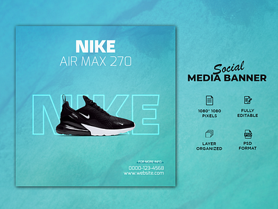 Sports shoe social media post design