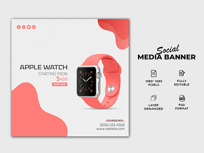Apple Watch Social Media Post Design