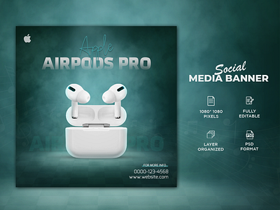 Airpods Social media banner design by Yamin shakib on Dribbble