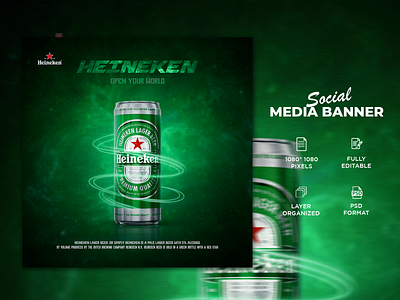 Heineken social media post or banner design