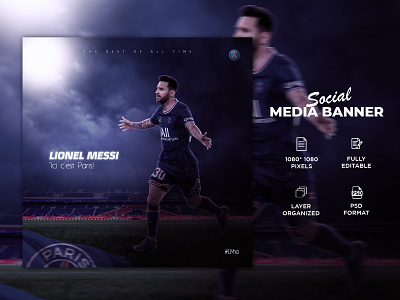 Lionel Messi - PSG Poster Design