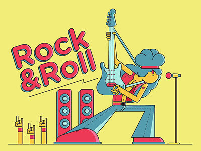 Rock & Roll design illustration music