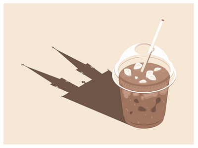 Milk coffee in VietNam adobe illustrator coffee draw flat illustration flatdesign food illustrator vector vectorart