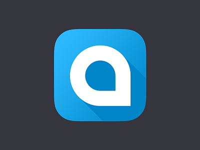 Appszoom Icon app blue flat gradient homescreen icon mobile rounded shadow shortcut web app white