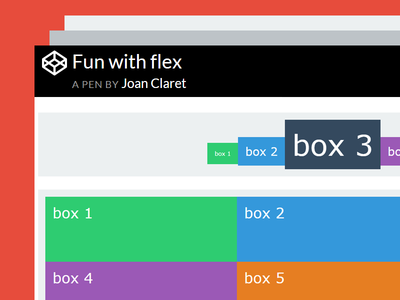 Codepen flexbox examples: Fun with flex