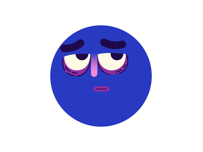 Yawn 2d after effects animation character good night loop sleepy tired yawn