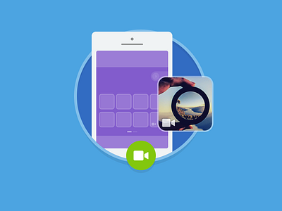 feature-Video app feature icon illustration ui video