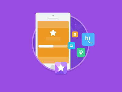 feature－ Stars app feature icon illustration stars ui