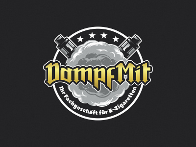 Logo for a vape shop in Germany. Custom lettering