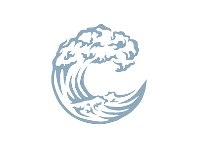 Circle Wave badge circle design drop illustration logo logotype round surfing vector water wave waves