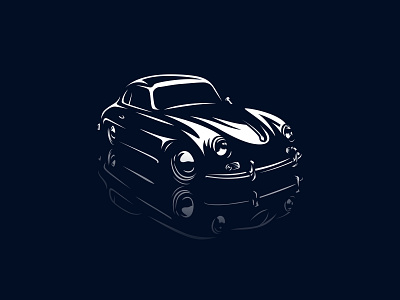 Classic Porche 356 Coupe illustration