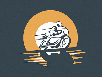 Classic caferacer illustration. cafe classic clean illustration minimalism motor motorbike motorcycle old racer reflection retro simple sport superbike vector