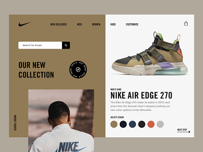 Nike AIR EDGE clean edge nike nike air nike shoes online shop ui ux web web design website website design