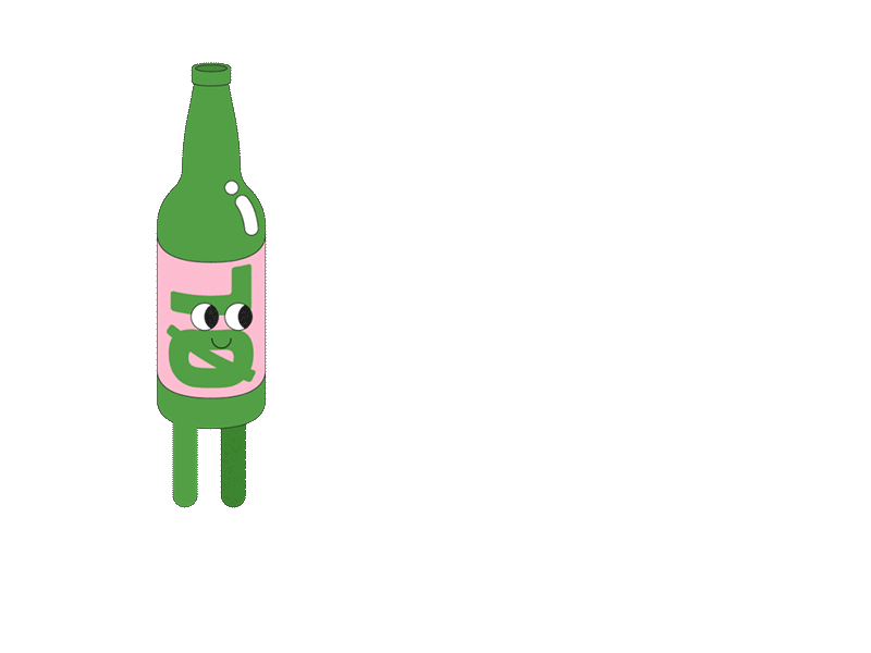 Birra after effects animation beer blue cute green illustration illustrator motion graphics pink