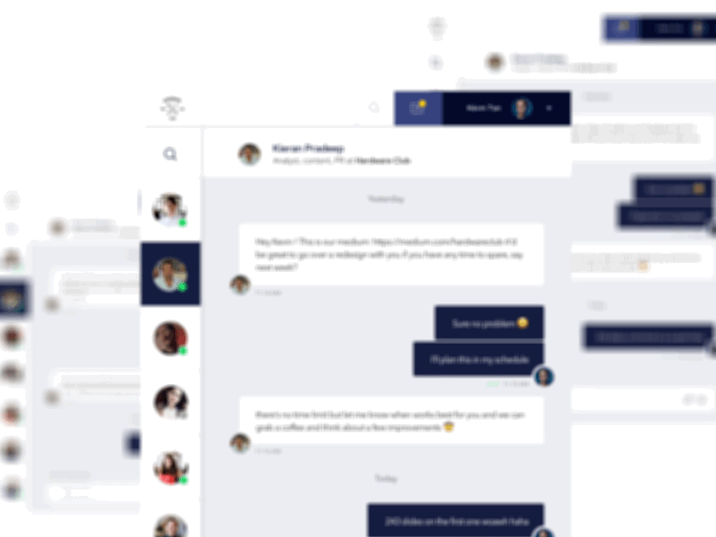 Hardware Club - Messenger Concept concept interaction interface messenger ui ux website