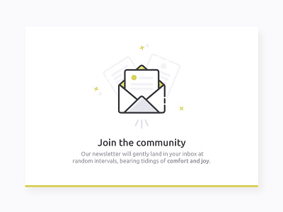 Newsletter card card email newsletter popup web webdesign yellow