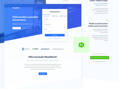 Landing Page for Logistics app blue contact form header home homepage icon landing logistics ui ux web