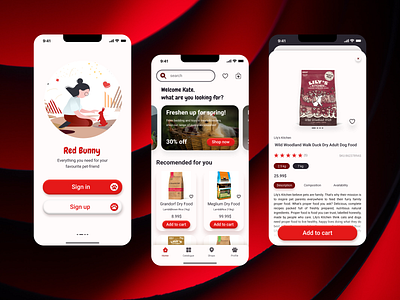 Pet Shop App "Red Bunny"