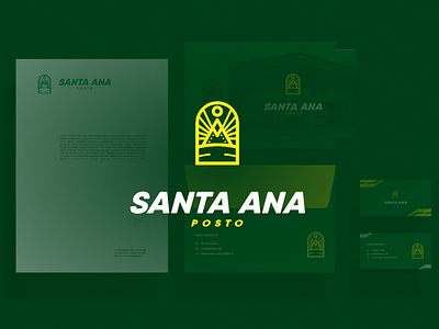 Gas station logo autoposto branding design estrada gas graphic design icon logo santaana vector