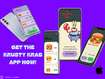 The Krusty Krab APP app design food krustykrab ui uiux ux