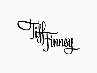 Tiff Finney Logo brand identity custom typography logo design