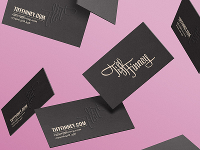 Tiff Finney Business Cards brand identity branding business cards logo