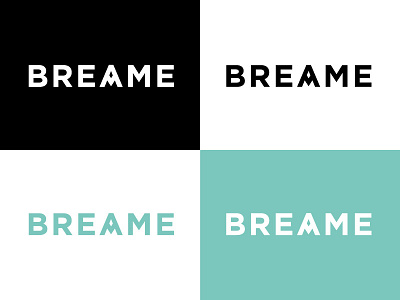 Breame Logo brand identity custom typography logo design